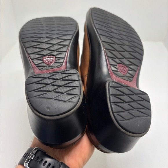 Ariat Brown Leather Clogs Mule Slip On Shoes Women’s 8.5 EU 39.5 - Picture 10 of 14